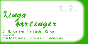 kinga hartinger business card